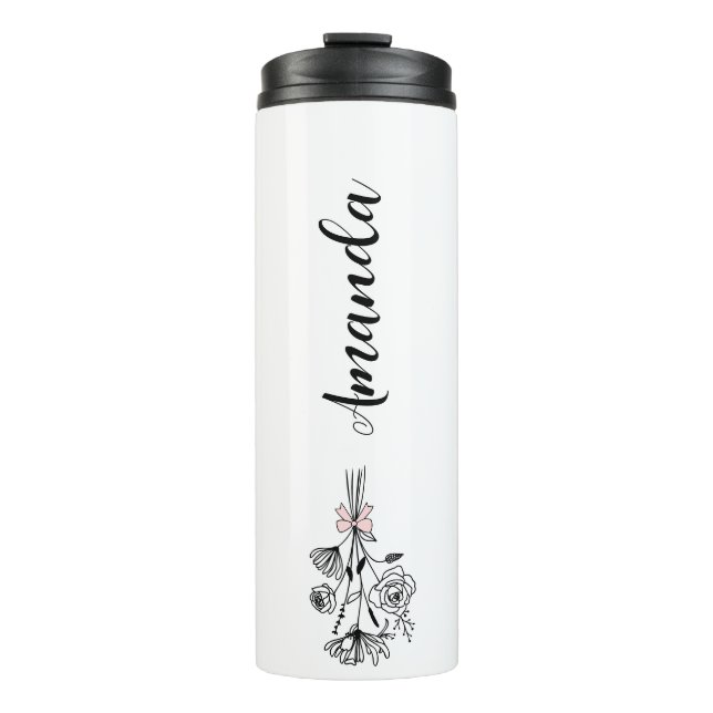 Termo Flor Personalizada Nombre Flor del Mes de Nacimien (Anverso)