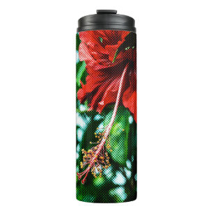 Termo Flor roja hibiscus