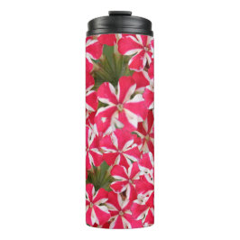 Termo flor rosa de menta blanca