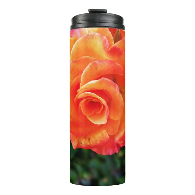 Termo flor rosa naranja (Anverso)