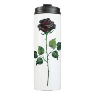 Termo Flor rosa negra