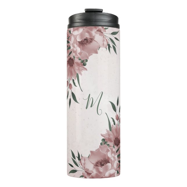 Termo flor rosa romántica (Anverso)