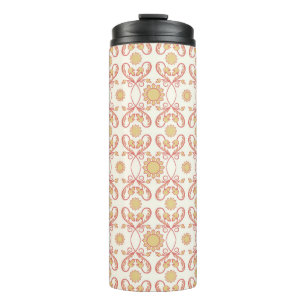 Termo Flor vintage de fondo. Patrón floral sin soldadura