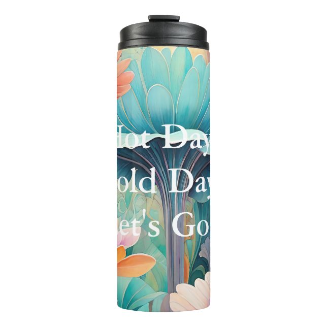 Termo Flora 2 Tumbler termal Floral Pastel (Anverso)