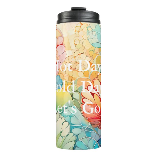 Termo Flora 5 Tumbler termal Floral Pastel (Anverso)