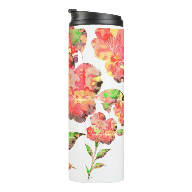 Termo Flora acuarela (Rotado hacia la derecha)