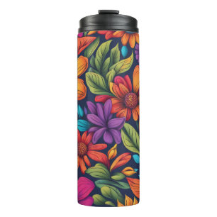 Termo Floral Abstracta colorida #202 -