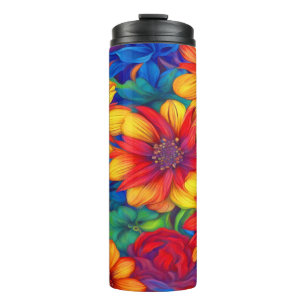 Termo Floral Abstracta colorida #67 -