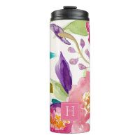 Floral acuarela monogramada