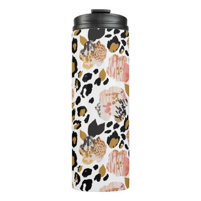 Termo Floral, animal, patrón sin fisuras. (Anverso)