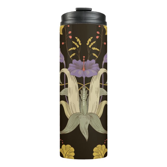 Termo Floral Art Nouveau: Patrón de época (Anverso)