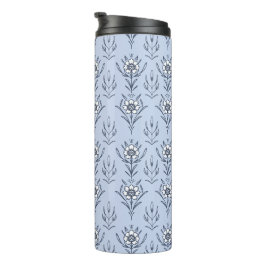 Termo Floral azul