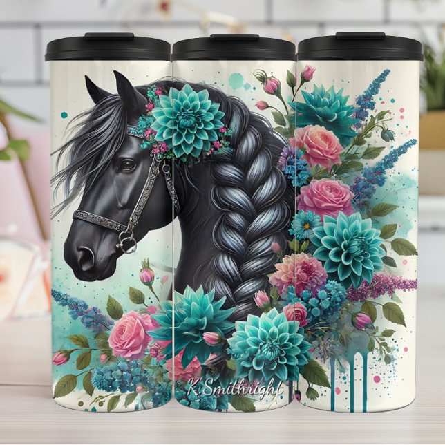 Termo Floral Black Horse Braided Mane (Subido por el creador)