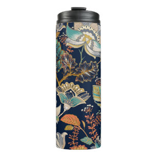 Termo Floral colorida: fondo sin soldadura