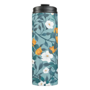 Termo Floral de Apple: Motif de patrón en flor.