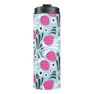Termo Floral de fresa: Berry rosa sin foco.