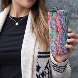 Termo Floral de Gladiolus rosa 3D