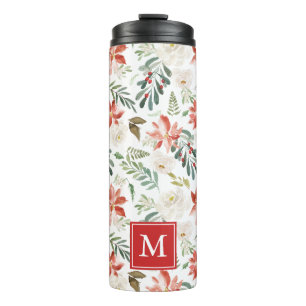 Termo Floral de Invierno Monograma de Fiesta