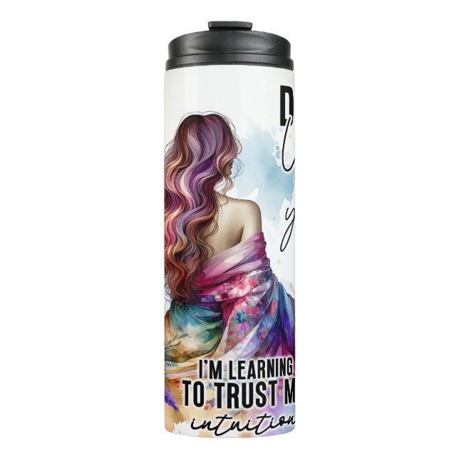 Termo Floral de mujer empoderada | Cotizaciones inspirad (Anverso)