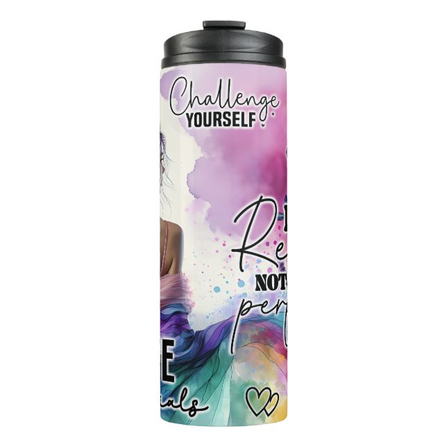 Termo Floral de mujer empoderada | Cotizaciones inspirad (Anverso)