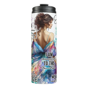 Termo Floral de mujer empoderada   Cotizaciones inspirad