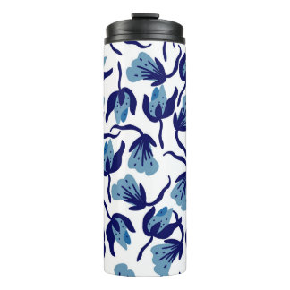 Termo Floral De Pansy Azul: Impresionante.