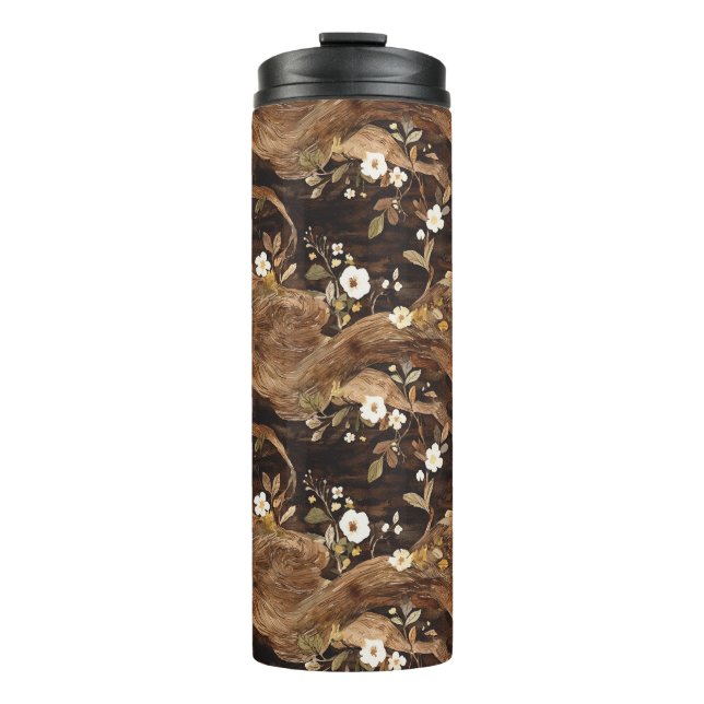 Termo Floral del Árbol Marrón (Anverso)
