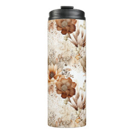 Termo Floral del Sudoeste Crema Marrón Occidental