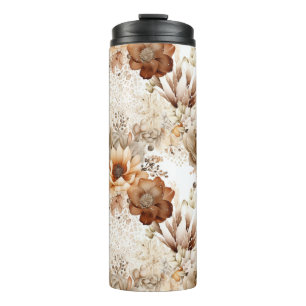 Termo Floral del Sudoeste Crema Marrón Occidental