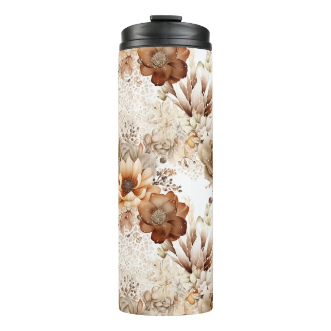 Termo Floral del Sudoeste Crema Marrón Occidental (Anverso)