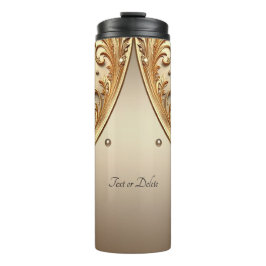 Termo Floral Dorado Ornate