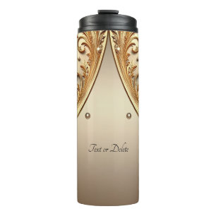 Termo Floral Dorado Ornate