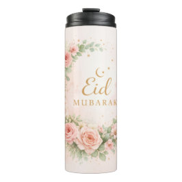 Termo Floral Eid Mubarak – Regalo Islámico Rosa Claro f