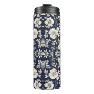 Termo Floral en azul