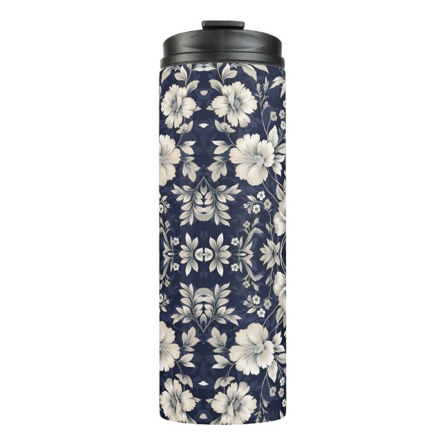 Termo Floral en azul (Anverso)