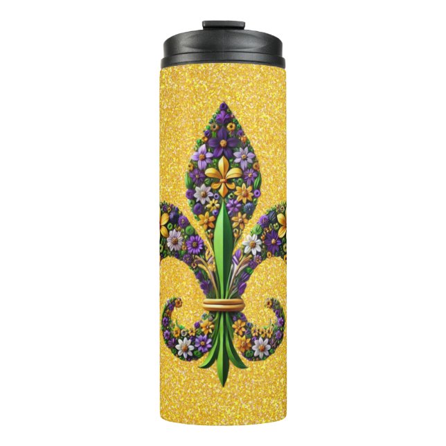 Termo Floral Mardi Gras fleur de lis (Anverso)