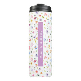 Termo Floral Modern Wildflowers Girly Elegant Stylish