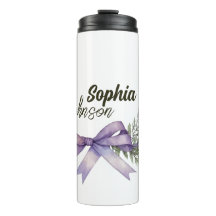 Floral Personalizado Blanco y Morado Moderno
