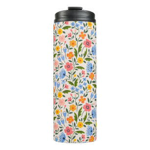 Termo Floral popular: pequeños patrones de color