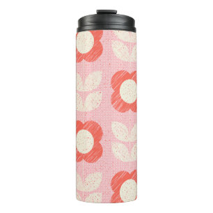 Termo Floral retro con estilo escandinavo sin soldadura