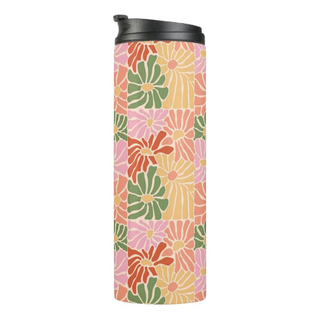 Termo Floral Retro Groovy  (Rotado hacia la derecha)