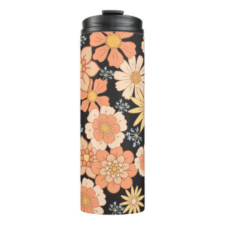 Termo Floral retro Peach
