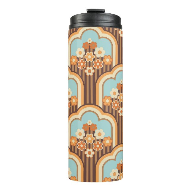 Termo Floral Retro: Resurgimiento del fondo de escritori (Anverso)