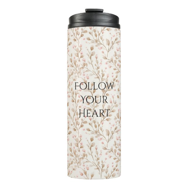 Termo Floral Rosa Beige Rosado (Anverso)