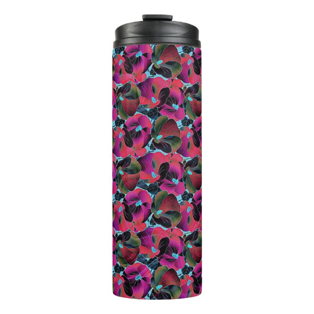 Termo Floral rosa brillante (Anverso)