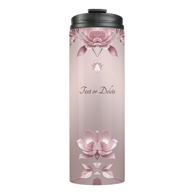 Termo Floral Rosa Delicado (Anverso)