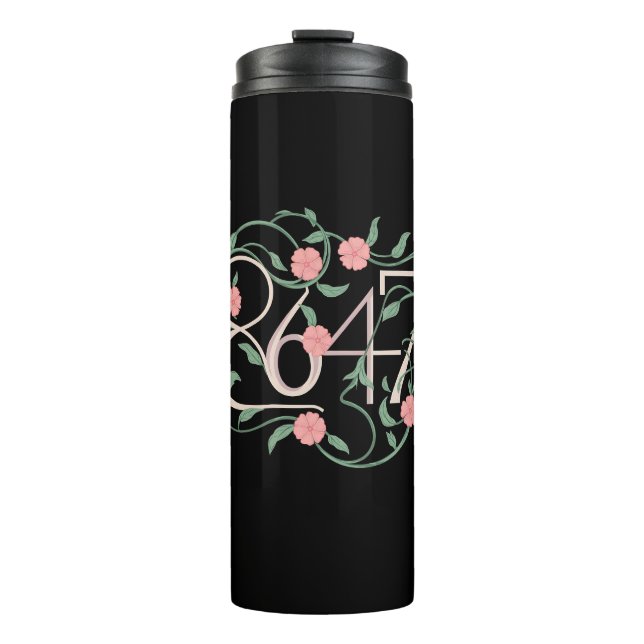 Termo Floral Sutil Anti Trump 8647 86 47 Boho (Anverso)