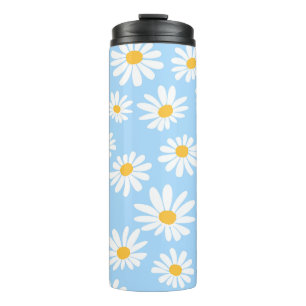 Termo Floral thermal mug, daisy flowers 