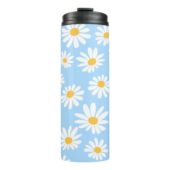 Termo Floral thermal mug, daisy flowers  (Anverso)