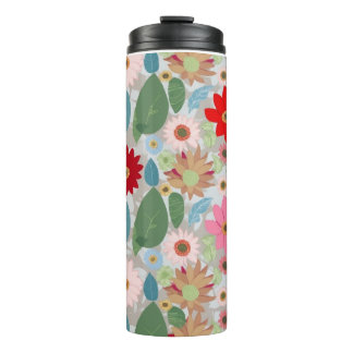 Termo Floral Thermal Tumbler Design